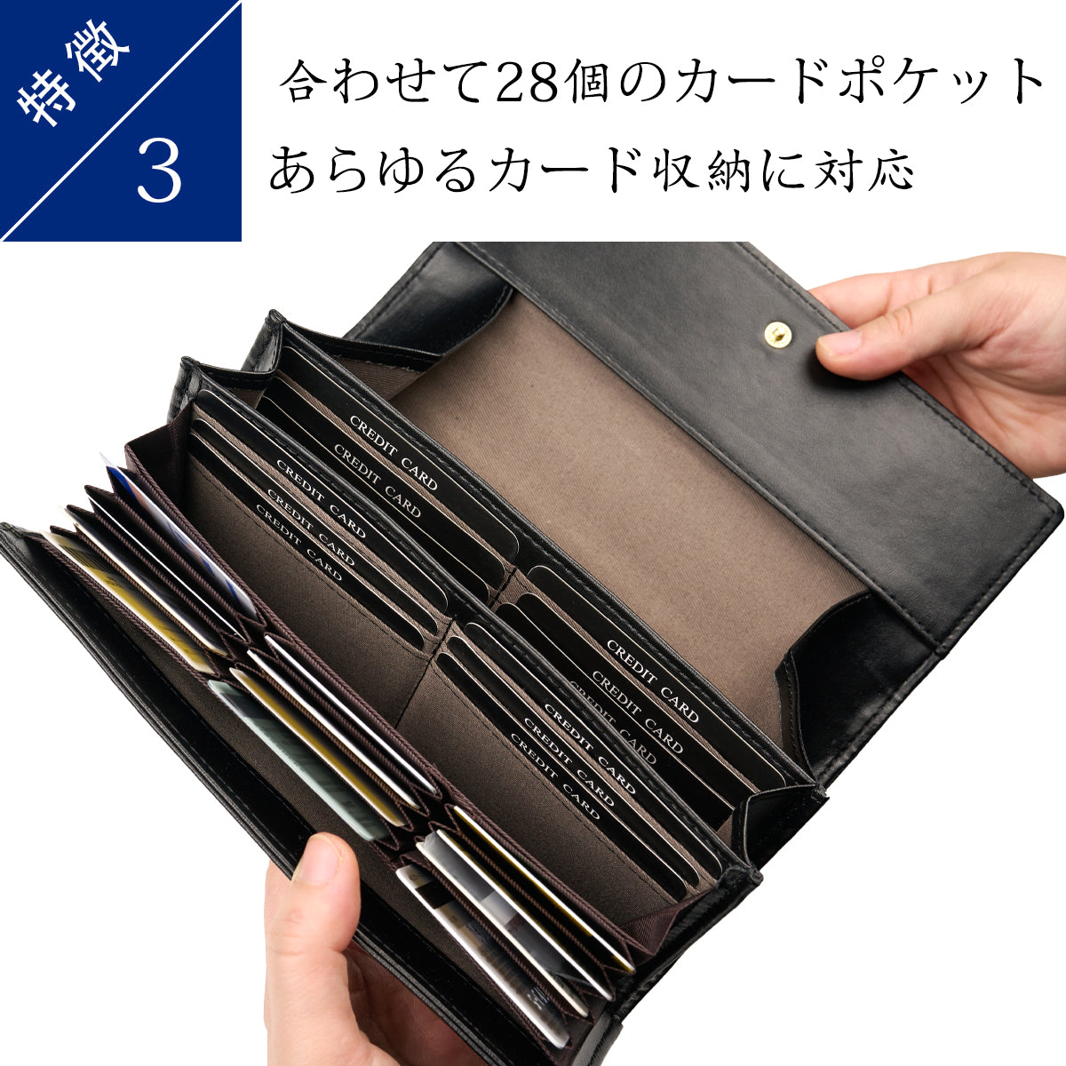メンズ/レディース スタイリッシュな長財布